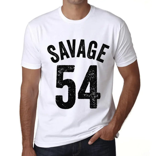 Men's Graphic T-Shirt Savage 54 54th Birthday Anniversary 54 Year Old Gift 1970 Vintage Eco-Friendly Short Sleeve Novelty Tee
