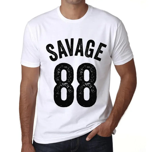 Men's Graphic T-Shirt Savage 88 88th Birthday Anniversary 88 Year Old Gift 1936 Vintage Eco-Friendly Short Sleeve Novelty Tee