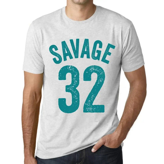 Men's Graphic T-Shirt Savage 32 32nd Birthday Anniversary 32 Year Old Gift 1992 Vintage Eco-Friendly Short Sleeve Novelty Tee