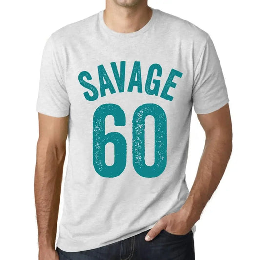 Men's Graphic T-Shirt Savage 60 60th Birthday Anniversary 60 Year Old Gift 1964 Vintage Eco-Friendly Short Sleeve Novelty Tee