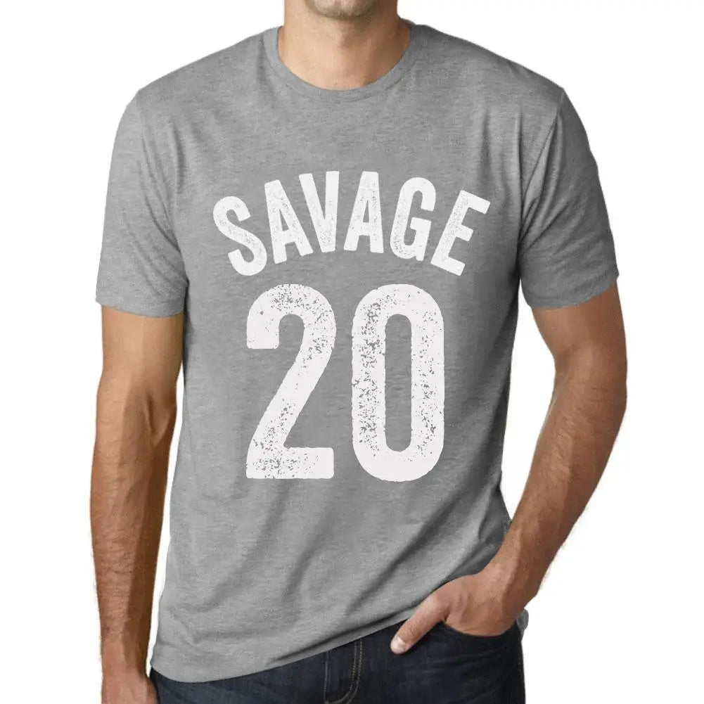 Men's Graphic T-Shirt Savage 20 20th Birthday Anniversary 20 Year Old Gift 2004 Vintage Eco-Friendly Short Sleeve Novelty Tee