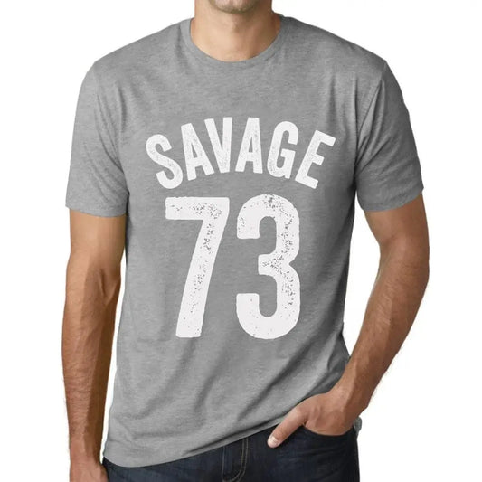 Men's Graphic T-Shirt Savage 73 73rd Birthday Anniversary 73 Year Old Gift 1951 Vintage Eco-Friendly Short Sleeve Novelty Tee