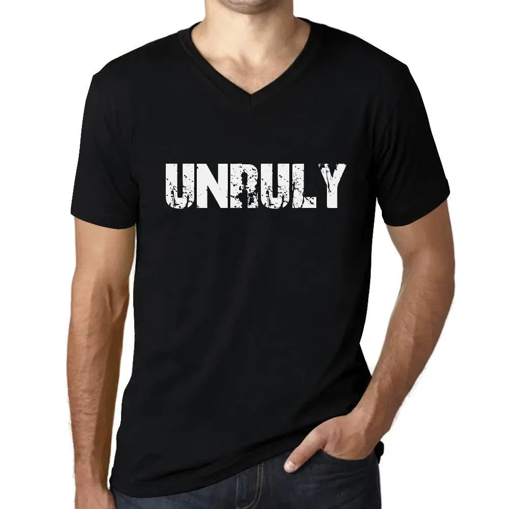 Men's Graphic T-Shirt V Neck Unruly Eco-Friendly Limited Edition Short Sleeve Tee-Shirt Vintage Birthday Gift Novelty