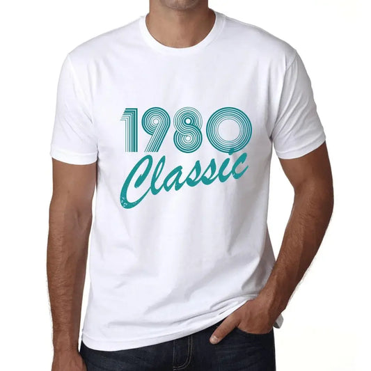 Men's Graphic T-Shirt Classic 1980 44th Birthday Anniversary 44 Year Old Gift 1980 Vintage Eco-Friendly Short Sleeve Novelty Tee
