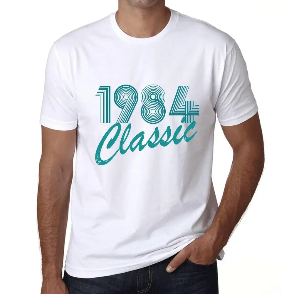 Men's Graphic T-Shirt Classic 1984 40th Birthday Anniversary 40 Year Old Gift 1984 Vintage Eco-Friendly Short Sleeve Novelty Tee