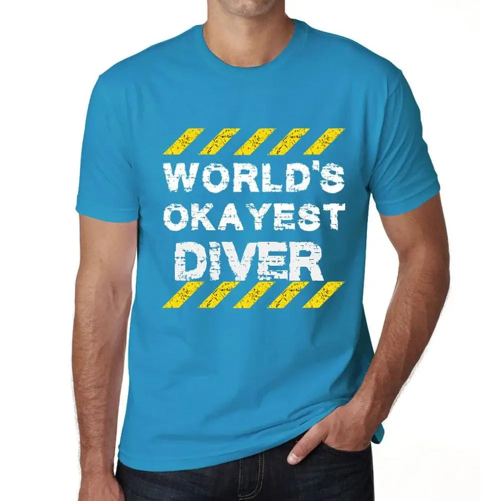 Men's Graphic T-Shirt Worlds Okayest Diver Eco-Friendly Limited Edition Short Sleeve Tee-Shirt Vintage Birthday Gift Novelty