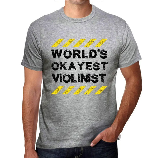 Men's Graphic T-Shirt Worlds Okayest Violinist Eco-Friendly Limited Edition Short Sleeve Tee-Shirt Vintage Birthday Gift Novelty