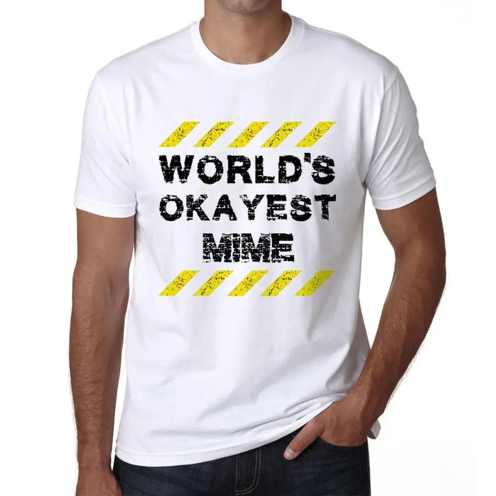 Men's Graphic T-Shirt Worlds Okayest Mime Eco-Friendly Limited Edition Short Sleeve Tee-Shirt Vintage Birthday Gift Novelty