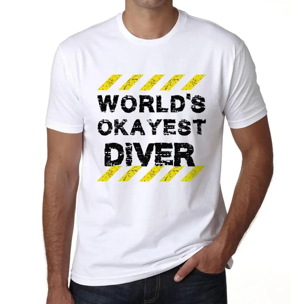 Men's Graphic T-Shirt Worlds Okayest Diver Eco-Friendly Limited Edition Short Sleeve Tee-Shirt Vintage Birthday Gift Novelty