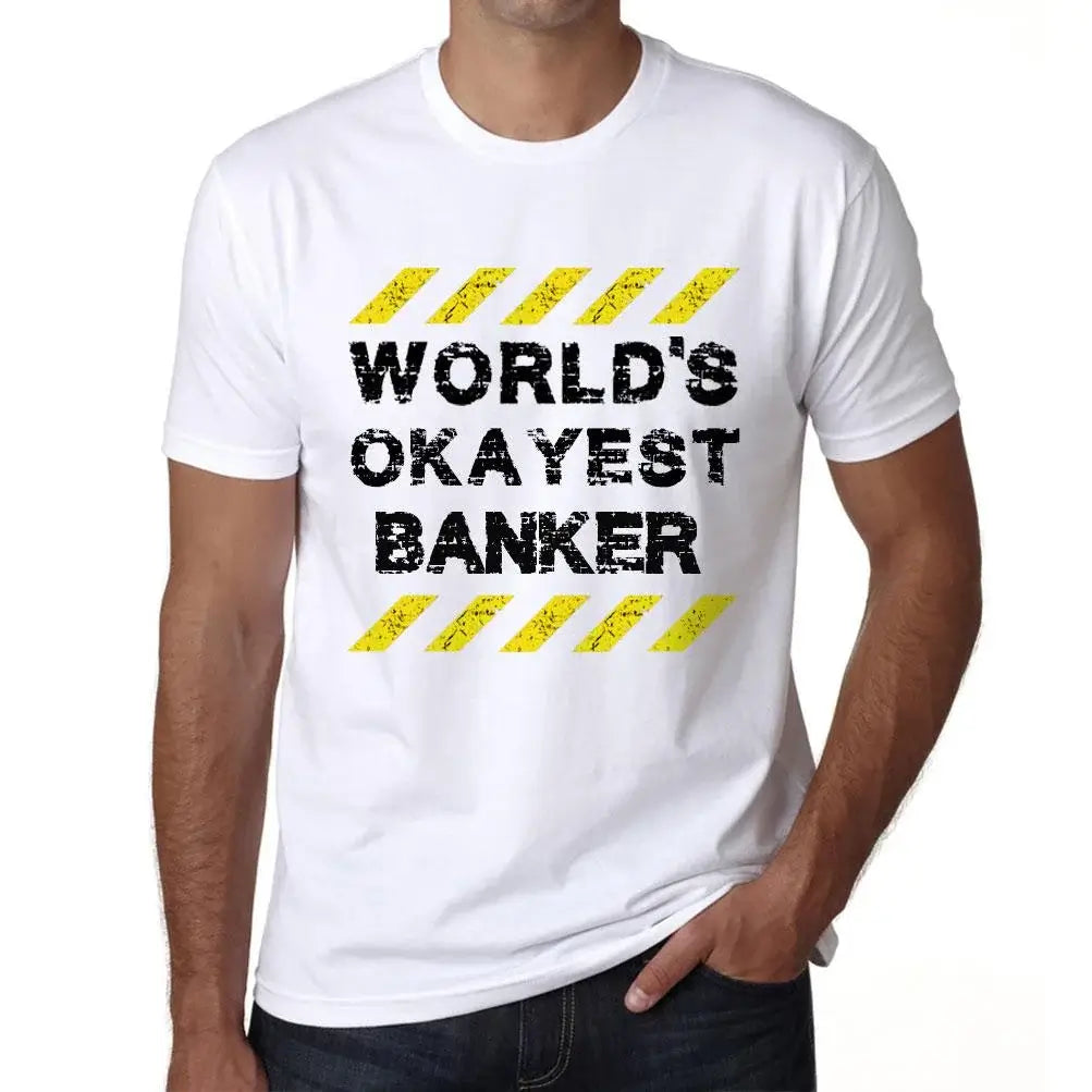 Men's Graphic T-Shirt Worlds Okayest Banker Eco-Friendly Limited Edition Short Sleeve Tee-Shirt Vintage Birthday Gift Novelty