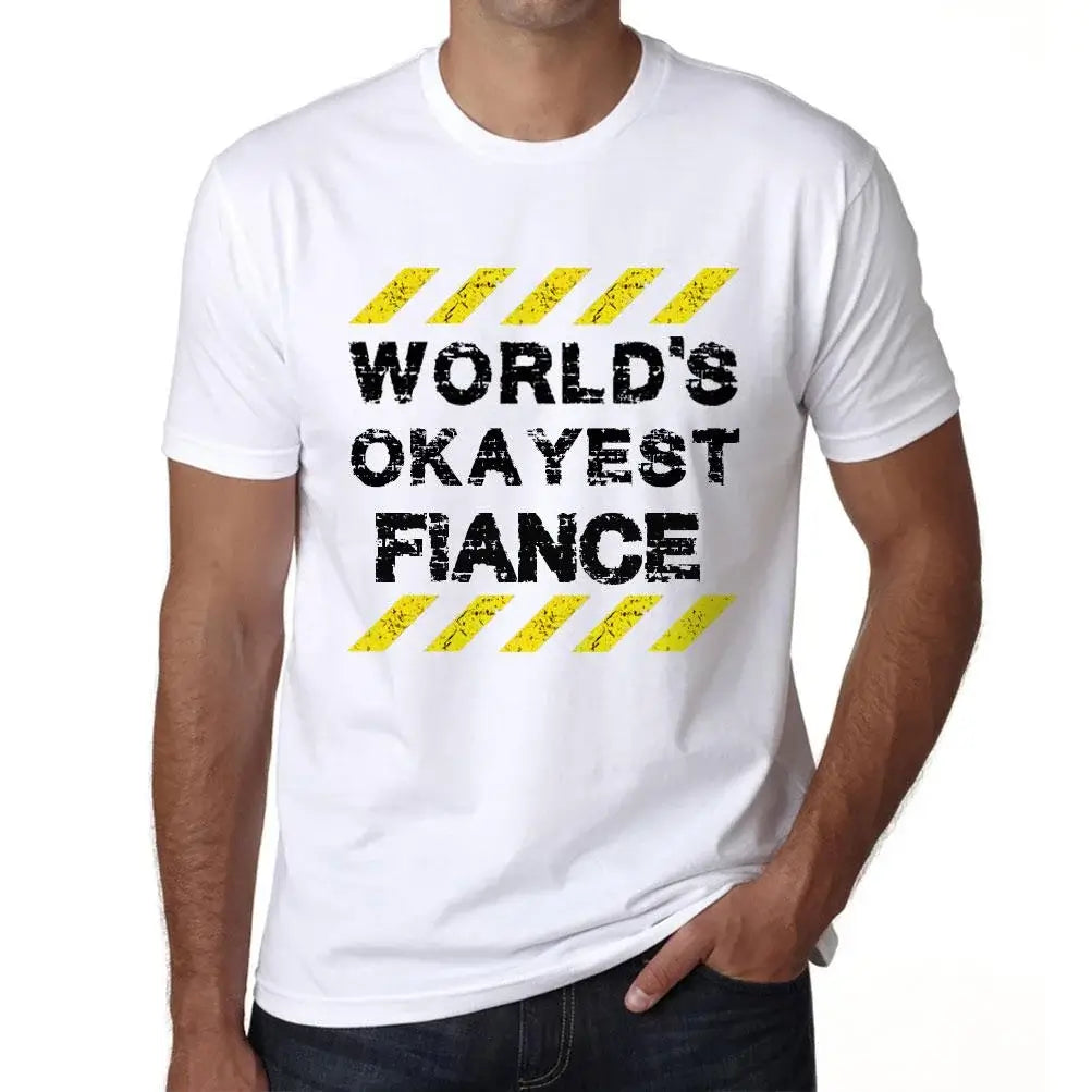 Men's Graphic T-Shirt Worlds Okayest Fiance Eco-Friendly Limited Edition Short Sleeve Tee-Shirt Vintage Birthday Gift Novelty