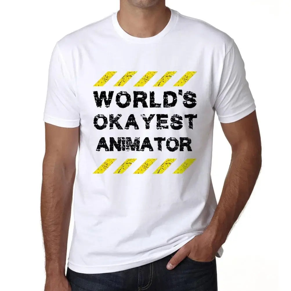 Men's Graphic T-Shirt Worlds Okayest Animator Eco-Friendly Limited Edition Short Sleeve Tee-Shirt Vintage Birthday Gift Novelty