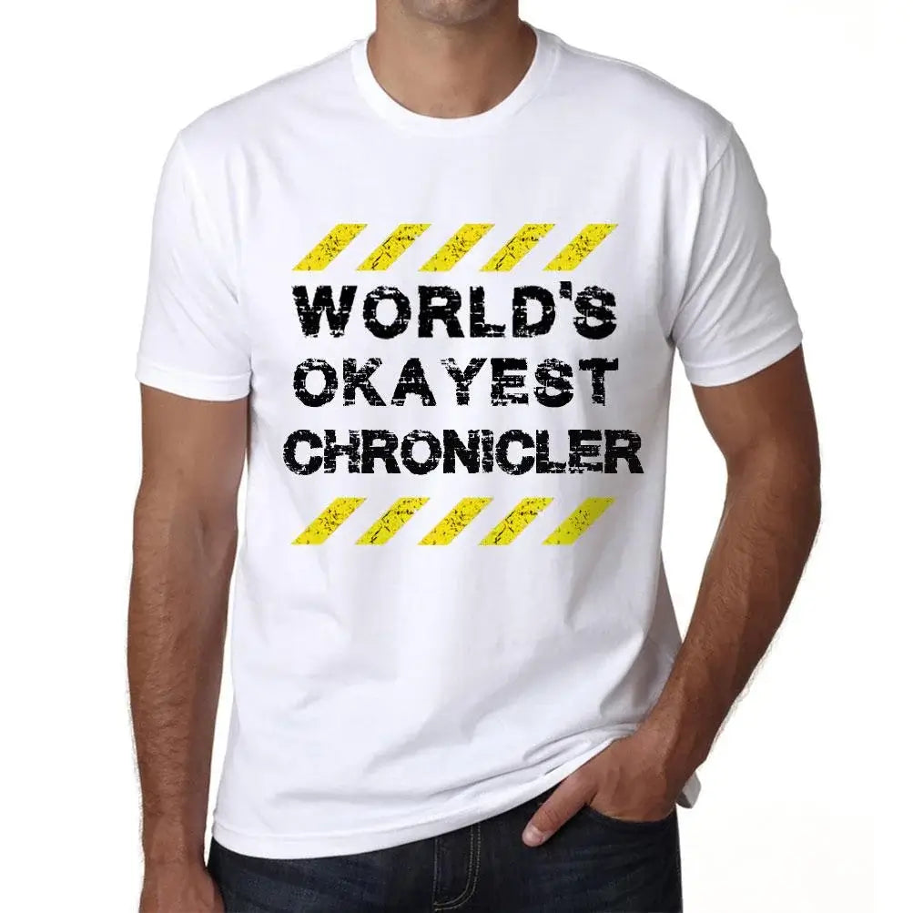 Men's Graphic T-Shirt Worlds Okayest Chronicler Eco-Friendly Limited Edition Short Sleeve Tee-Shirt Vintage Birthday Gift Novelty