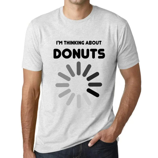 Men's Graphic T-Shirt I'm Thinking About Donuts Eco-Friendly Limited Edition Short Sleeve Tee-Shirt Vintage Birthday Gift Novelty