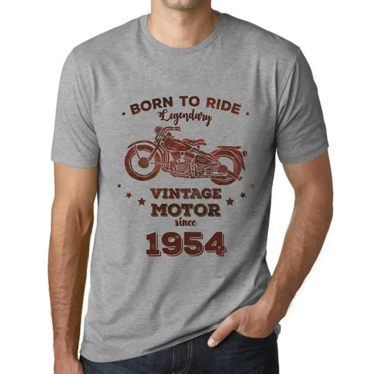 Men's Graphic T-Shirt Born to Ride Legendary Motor Since 1954 70th Birthday Anniversary 70 Year Old Gift 1954 Vintage Eco-Friendly Short Sleeve Novelty Tee