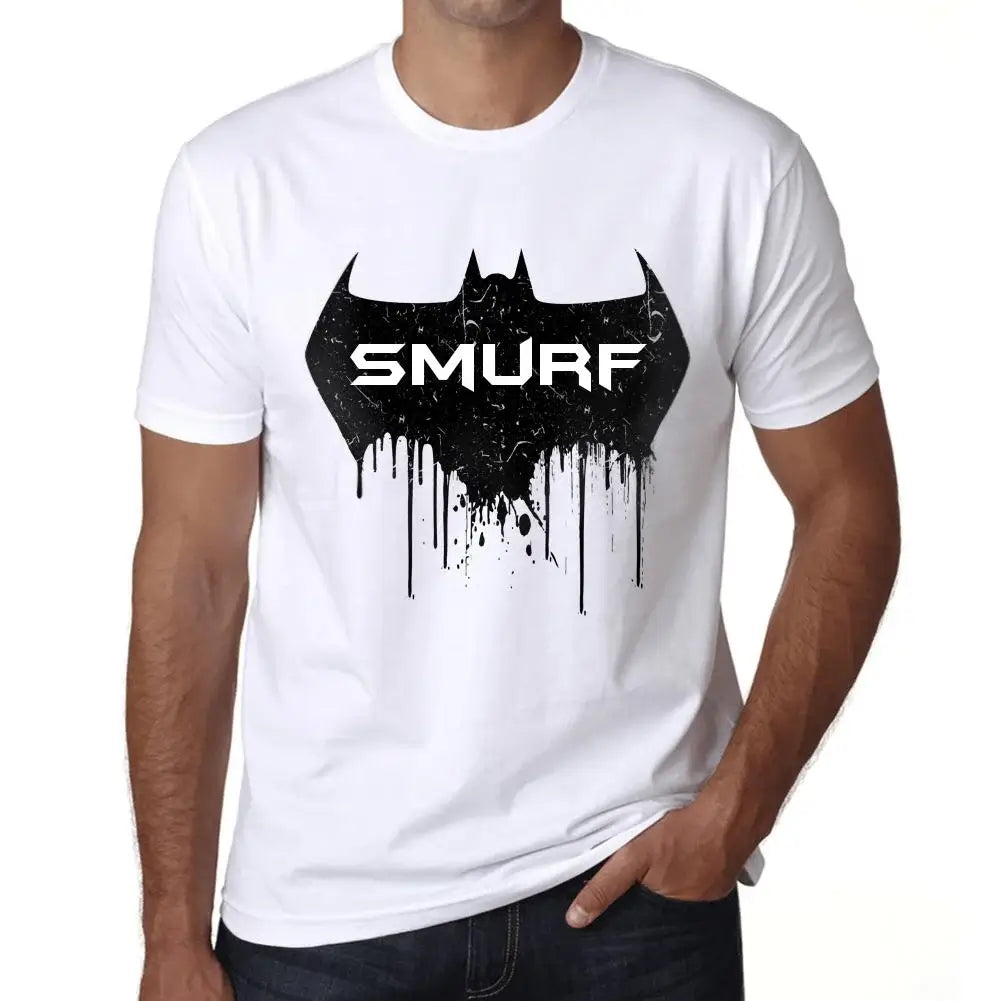 Men's Graphic T-Shirt Bat Smurf Eco-Friendly Limited Edition Short Sleeve Tee-Shirt Vintage Birthday Gift Novelty