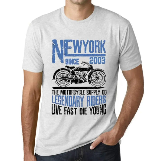 Men's Graphic T-Shirt Motorcycle Legendary Riders Since 2003 21st Birthday Anniversary 21 Year Old Gift 2003 Vintage Eco-Friendly Short Sleeve Novelty Tee