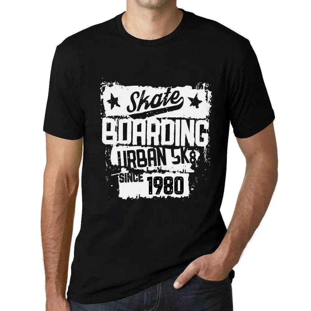 Men's Graphic T-Shirt Urban Skateboard Since 1980 44th Birthday Anniversary 44 Year Old Gift 1980 Vintage Eco-Friendly Short Sleeve Novelty Tee