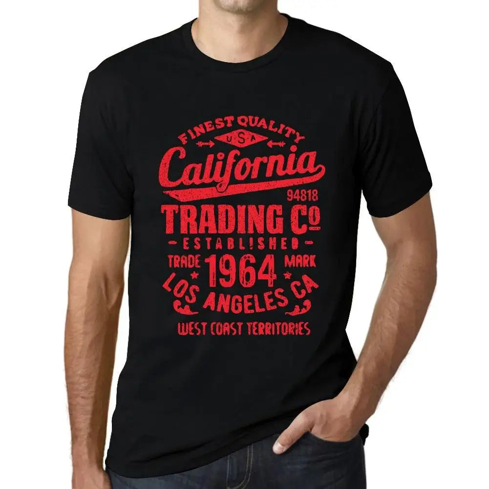 Men's Graphic T-Shirt California Trading Since 1964 60th Birthday Anniversary 60 Year Old Gift 1964 Vintage Eco-Friendly Short Sleeve Novelty Tee