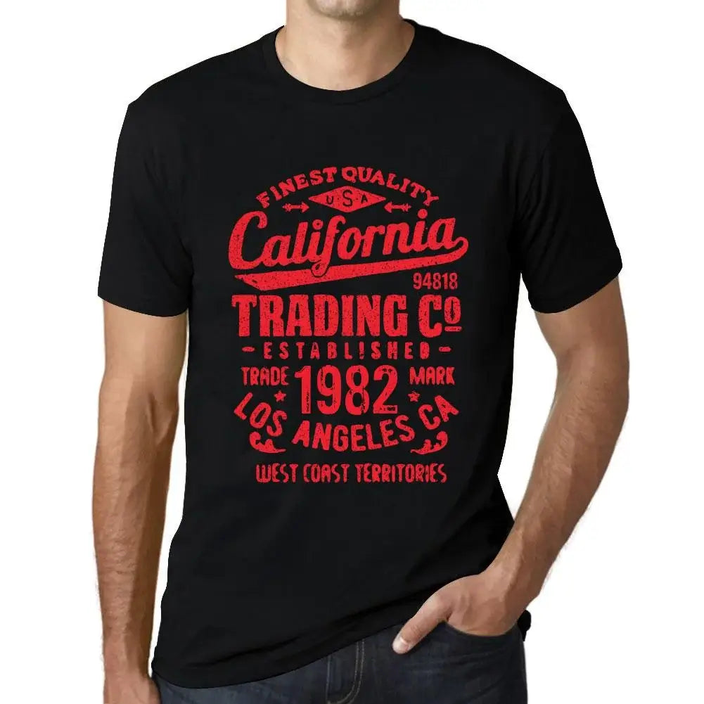 Men's Graphic T-Shirt California Trading Since 1982 42nd Birthday Anniversary 42 Year Old Gift 1982 Vintage Eco-Friendly Short Sleeve Novelty Tee