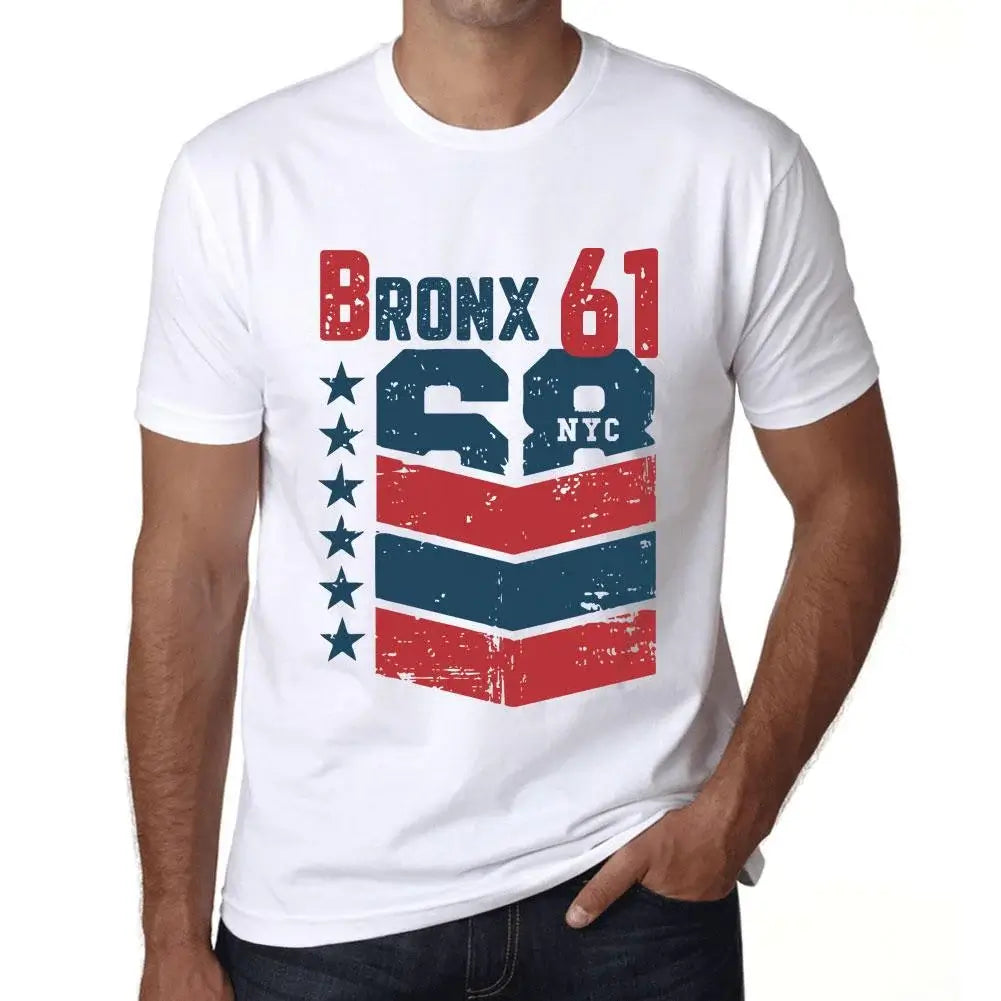 Men's Graphic T-Shirt Bronx 61 61st Birthday Anniversary 61 Year Old Gift 1963 Vintage Eco-Friendly Short Sleeve Novelty Tee