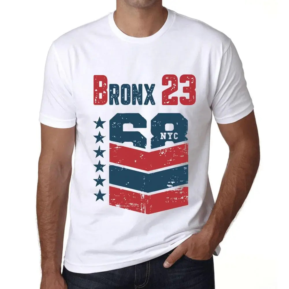 Men's Graphic T-Shirt Bronx 23 23rd Birthday Anniversary 23 Year Old Gift 2001 Vintage Eco-Friendly Short Sleeve Novelty Tee