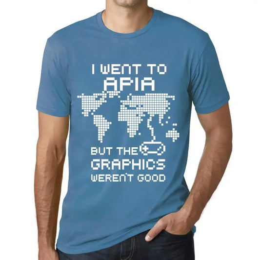 Men's Graphic T-Shirt I Went To Apia But The Graphics Weren’t Good Eco-Friendly Limited Edition Short Sleeve Tee-Shirt Vintage Birthday Gift Novelty
