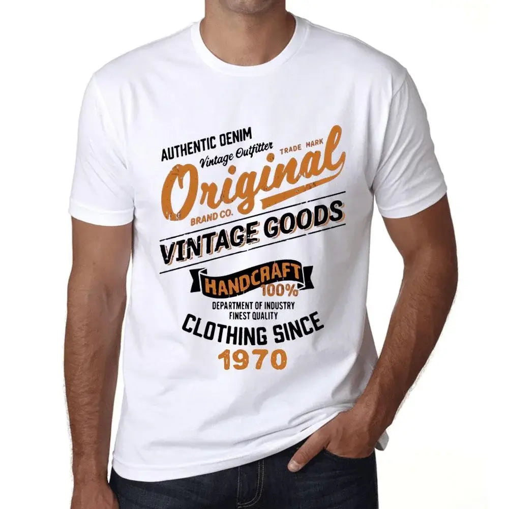 Men's Graphic T-Shirt Original Vintage Clothing Since 1970 54th Birthday Anniversary 54 Year Old Gift 1970 Vintage Eco-Friendly Short Sleeve Novelty Tee