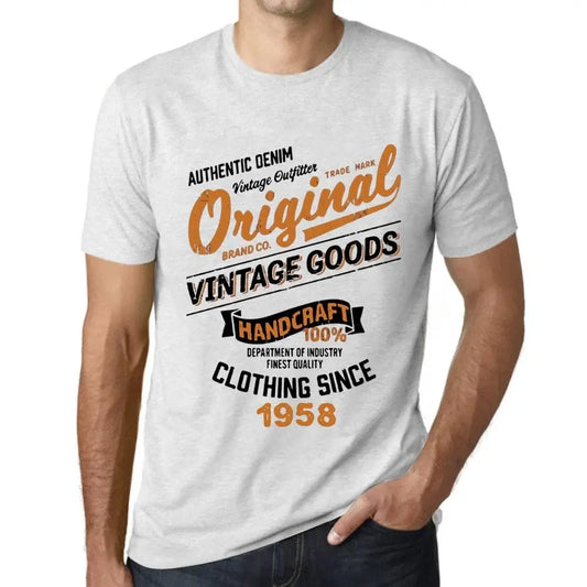 Men's Graphic T-Shirt Original Vintage Clothing Since 1958 66th Birthday Anniversary 66 Year Old Gift 1958 Vintage Eco-Friendly Short Sleeve Novelty Tee