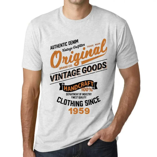 Men's Graphic T-Shirt Original Vintage Clothing Since 1959 65th Birthday Anniversary 65 Year Old Gift 1959 Vintage Eco-Friendly Short Sleeve Novelty Tee