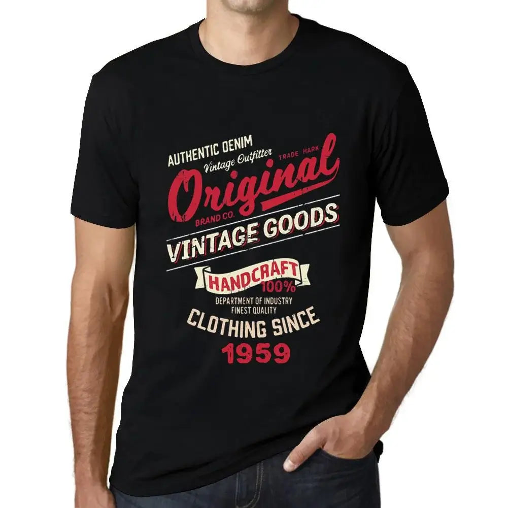 Men's Graphic T-Shirt Original Vintage Clothing Since 1959 65th Birthday Anniversary 65 Year Old Gift 1959 Vintage Eco-Friendly Short Sleeve Novelty Tee