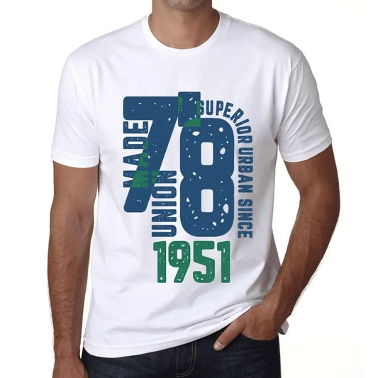 Men's Graphic T-Shirt Superior Urban Style Since 1951 73rd Birthday Anniversary 73 Year Old Gift 1951 Vintage Eco-Friendly Short Sleeve Novelty Tee