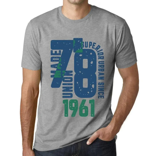 Men's Graphic T-Shirt Superior Urban Style Since 1961 63rd Birthday Anniversary 63 Year Old Gift 1961 Vintage Eco-Friendly Short Sleeve Novelty Tee