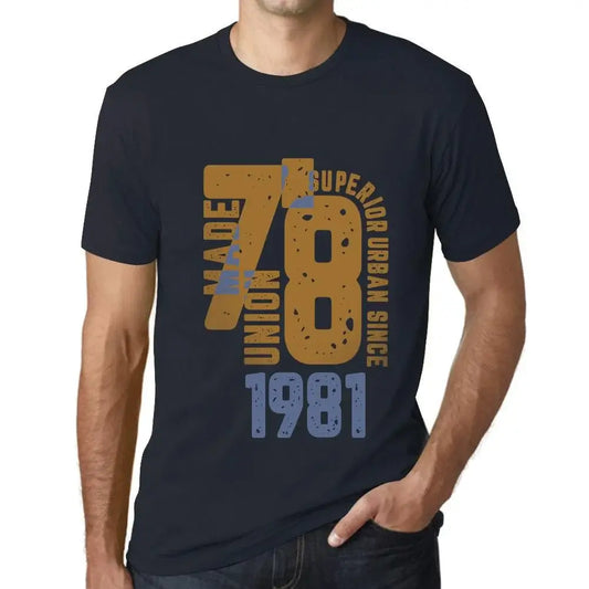 Men's Graphic T-Shirt Superior Urban Style Since 1981 43rd Birthday Anniversary 43 Year Old Gift 1981 Vintage Eco-Friendly Short Sleeve Novelty Tee
