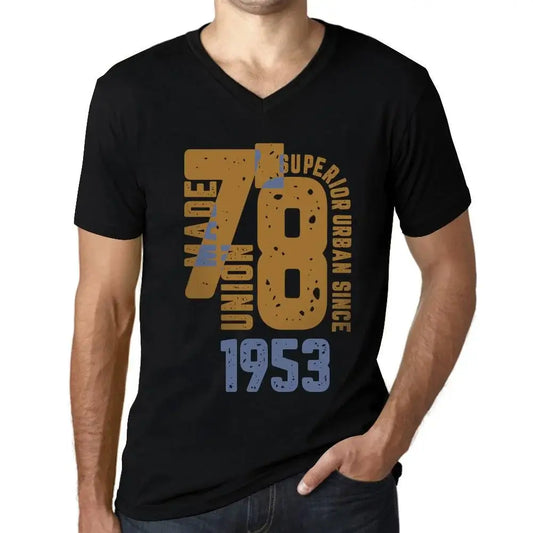 Men's Graphic T-Shirt V Neck Superior Urban Style Since 1953 71st Birthday Anniversary 71 Year Old Gift 1953 Vintage Eco-Friendly Short Sleeve Novelty Tee