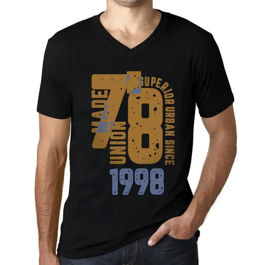 Men's Graphic T-Shirt V Neck Superior Urban Style Since 1998 26th Birthday Anniversary 26 Year Old Gift 1998 Vintage Eco-Friendly Short Sleeve Novelty Tee