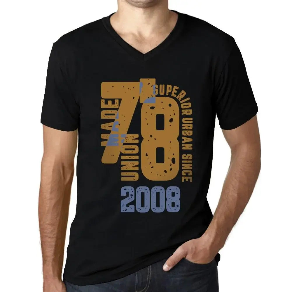 Men's Graphic T-Shirt V Neck Superior Urban Style Since 2008 16th Birthday Anniversary 16 Year Old Gift 2008 Vintage Eco-Friendly Short Sleeve Novelty Tee