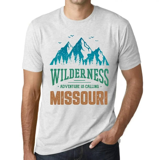 Men's Graphic T-Shirt Wilderness, Adventure Is Calling Missouri Eco-Friendly Limited Edition Short Sleeve Tee-Shirt Vintage Birthday Gift Novelty