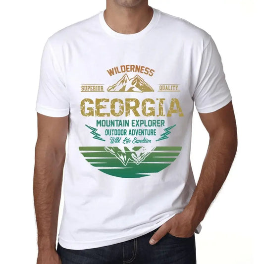 Men's Graphic T-Shirt Outdoor Adventure, Wilderness, Mountain Explorer Georgia Eco-Friendly Limited Edition Short Sleeve Tee-Shirt Vintage Birthday Gift Novelty