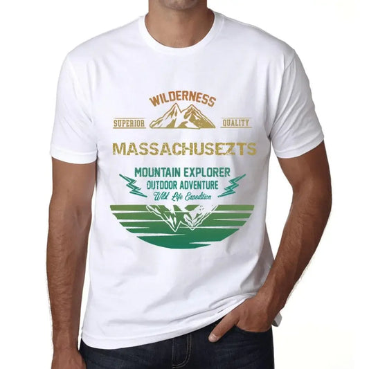 Men's Graphic T-Shirt Outdoor Adventure, Wilderness, Mountain Explorer Massachusetts Eco-Friendly Limited Edition Short Sleeve Tee-Shirt Vintage Birthday Gift Novelty