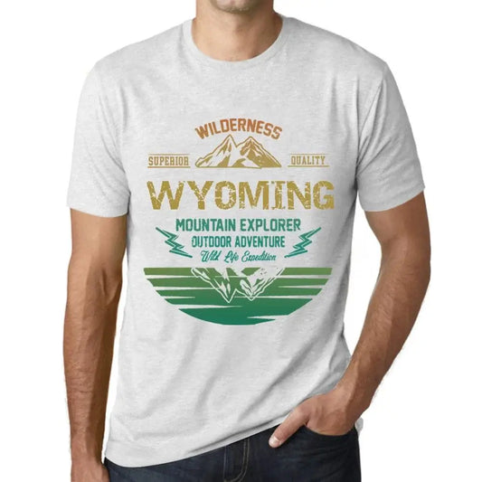 Men's Graphic T-Shirt Outdoor Adventure, Wilderness, Mountain Explorer Wyoming Eco-Friendly Limited Edition Short Sleeve Tee-Shirt Vintage Birthday Gift Novelty