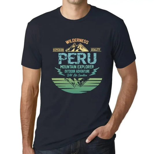 Men's Graphic T-Shirt Outdoor Adventure, Wilderness, Mountain Explorer Peru Eco-Friendly Limited Edition Short Sleeve Tee-Shirt Vintage Birthday Gift Novelty