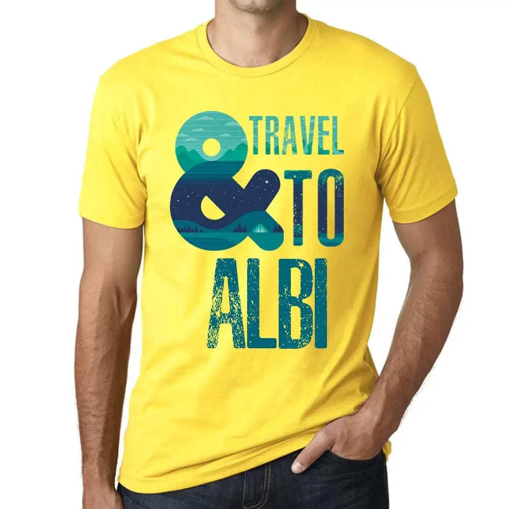 Men's Graphic T-Shirt And Travel To Albi Eco-Friendly Limited Edition Short Sleeve Tee-Shirt Vintage Birthday Gift Novelty