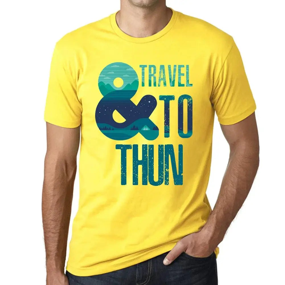 Men's Graphic T-Shirt And Travel To Thun Eco-Friendly Limited Edition Short Sleeve Tee-Shirt Vintage Birthday Gift Novelty