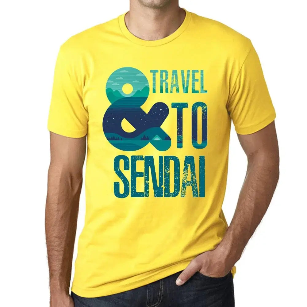 Men's Graphic T-Shirt And Travel To Sendai Eco-Friendly Limited Edition Short Sleeve Tee-Shirt Vintage Birthday Gift Novelty