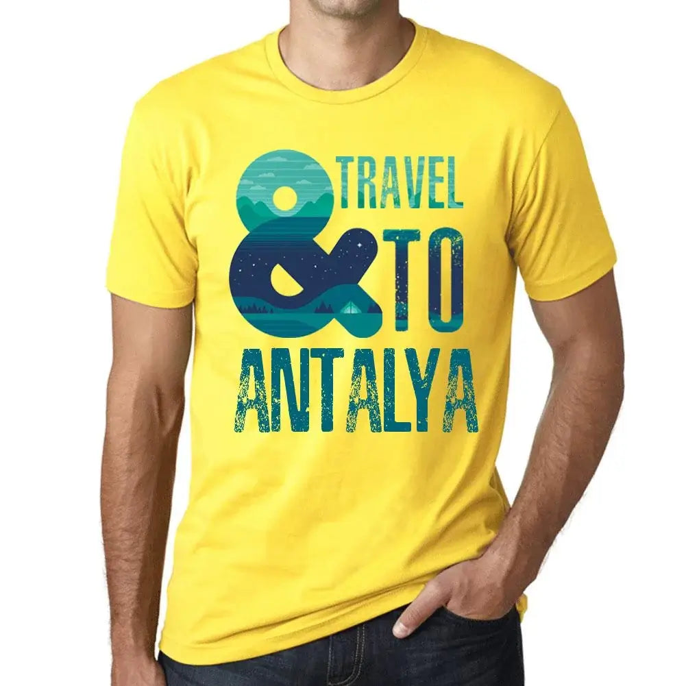 Men's Graphic T-Shirt And Travel To Antalya Eco-Friendly Limited Edition Short Sleeve Tee-Shirt Vintage Birthday Gift Novelty