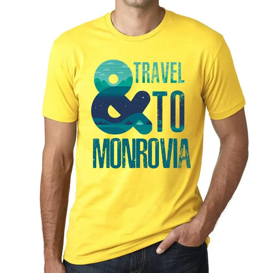 Men's Graphic T-Shirt And Travel To Monrovia Eco-Friendly Limited Edition Short Sleeve Tee-Shirt Vintage Birthday Gift Novelty