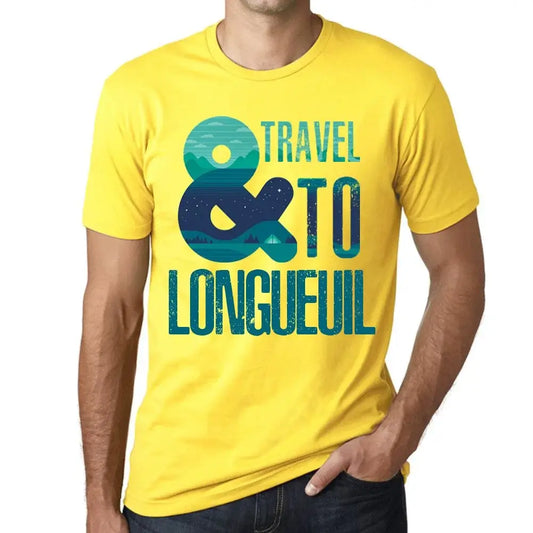 Men's Graphic T-Shirt And Travel To Longueuil Eco-Friendly Limited Edition Short Sleeve Tee-Shirt Vintage Birthday Gift Novelty
