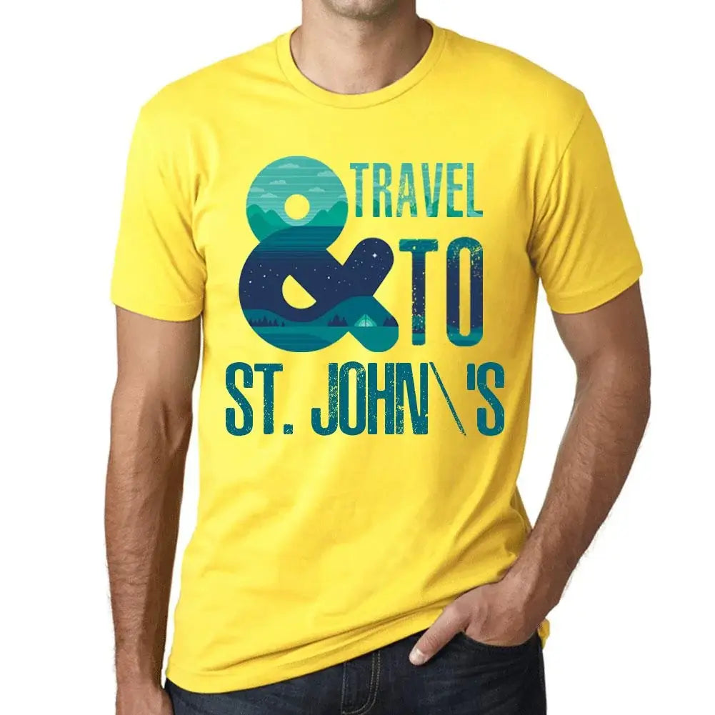 Men's Graphic T-Shirt And Travel To St John's Eco-Friendly Limited Edition Short Sleeve Tee-Shirt Vintage Birthday Gift Novelty