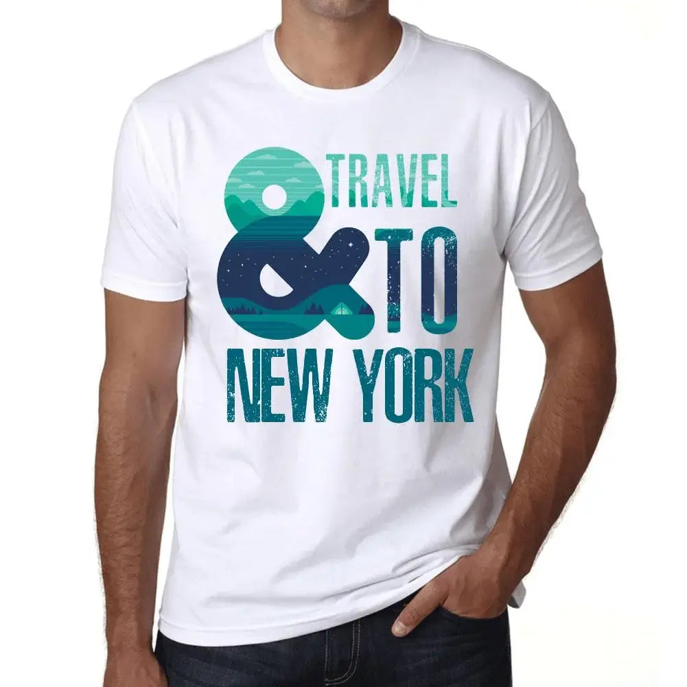 Men's Graphic T-Shirt And Travel To New York Eco-Friendly Limited Edition Short Sleeve Tee-Shirt Vintage Birthday Gift Novelty